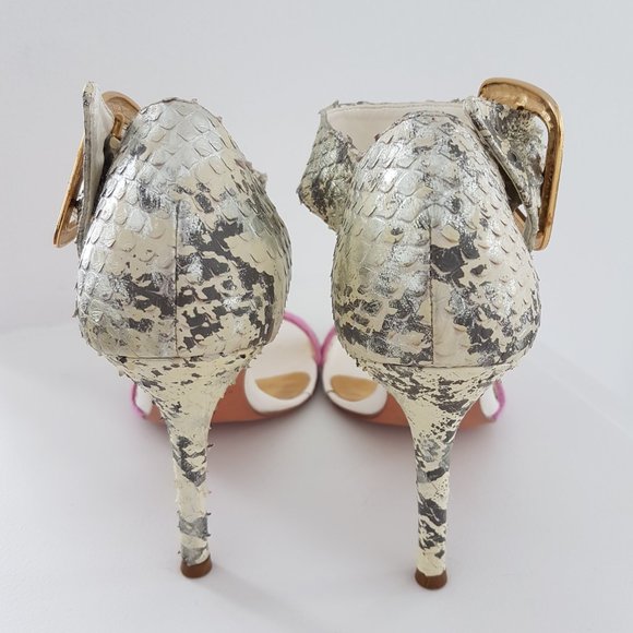 MODA IN PELLE Pink/Animal Skin High Heel Shoes - Picture 3 of 5